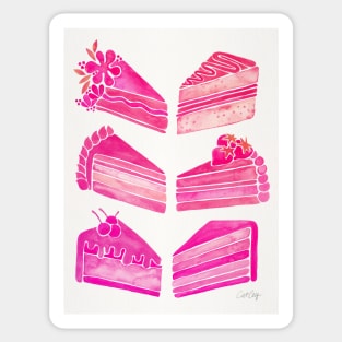 Pink Cake Slices Sticker